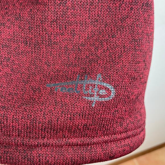 Reel Life Red Quarter Zip Pull Over Sweater Men's XXL Outdoors Fishing - Picture 5 of 14